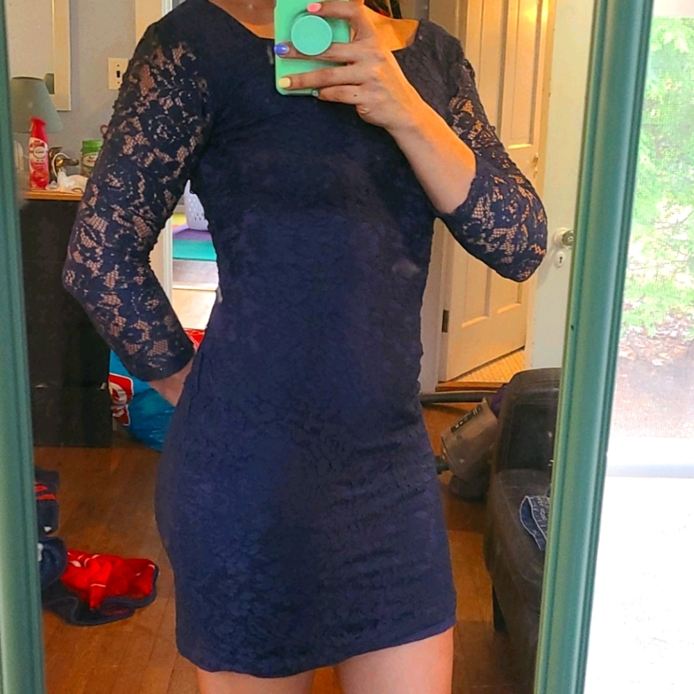 Tobey Grey Lace dress